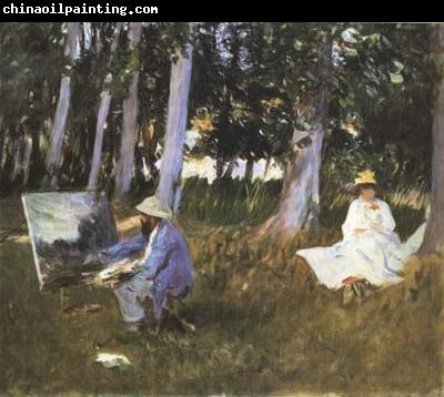 John Singer Sargent Claude Monet Painting at the Edge of a Wood (mk18)